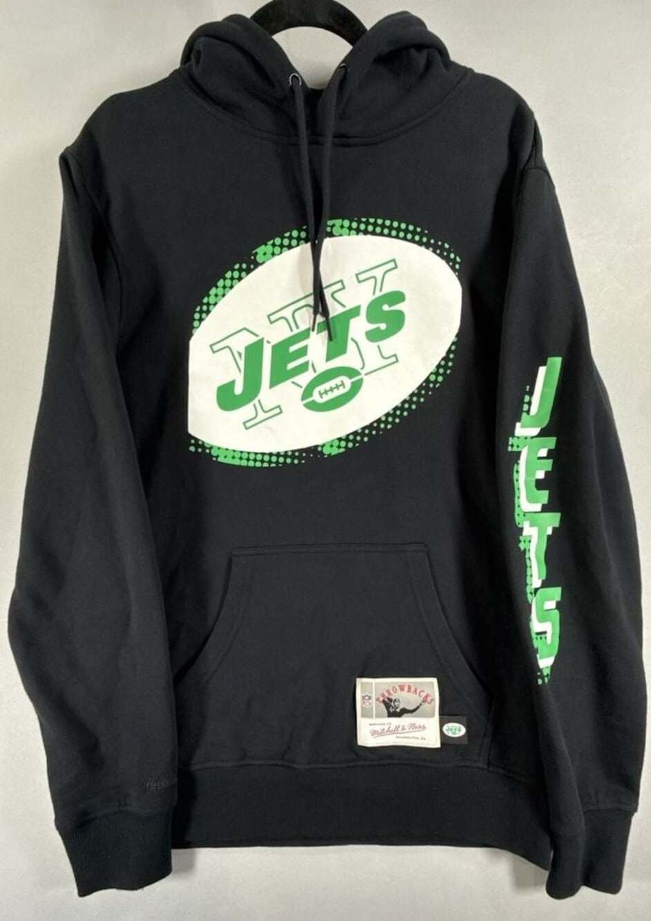 Mitchell & Ness New York Jets Gridiron Classics Big Face 7.0 Pullover Hoodie Bla